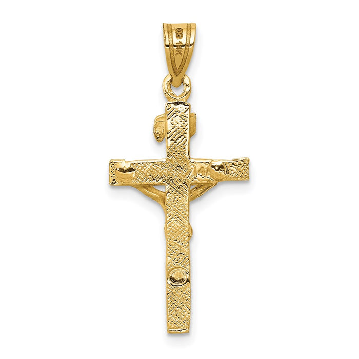 Million Charms 14K Yellow Gold Themed Inri Relgious Crucifix Charm