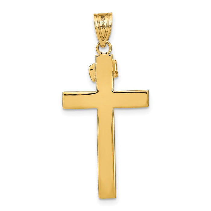 Million Charms 14K Yellow Gold Themed Inri Relgious Crucifix Pendant