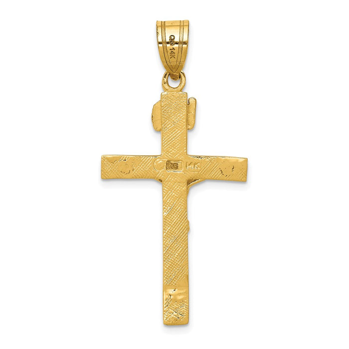 Million Charms 14K Yellow Gold Themed Inri Relgious Crucifix Pendant