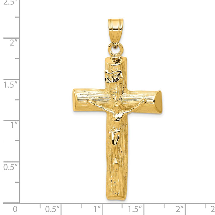 Million Charms 14K Yellow Gold Themed Relgious Crucifix Charm