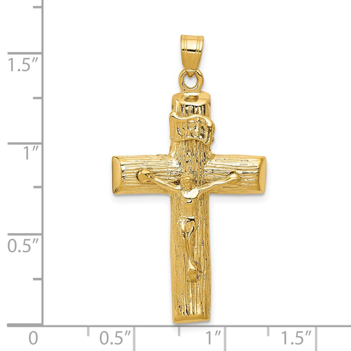 Million Charms 14K Yellow Gold Themed Relgious Crucifix Charm