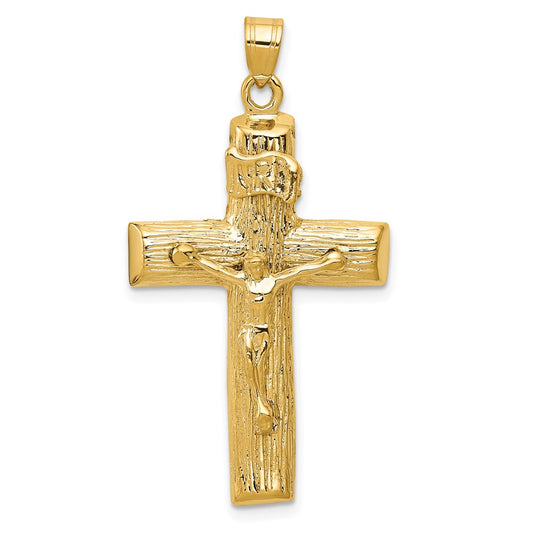 Million Charms 14K Yellow Gold Themed Relgious Crucifix Charm