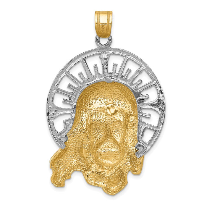 Million Charms 14K Tri-Color Jesus Pendant