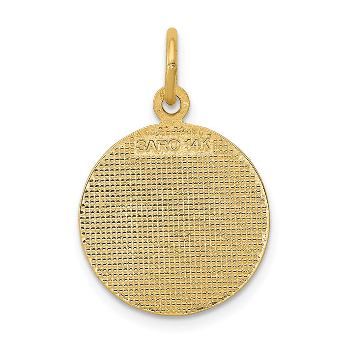 Million Charms 14K Yellow Gold Themed Satin & Polished Communion Charm