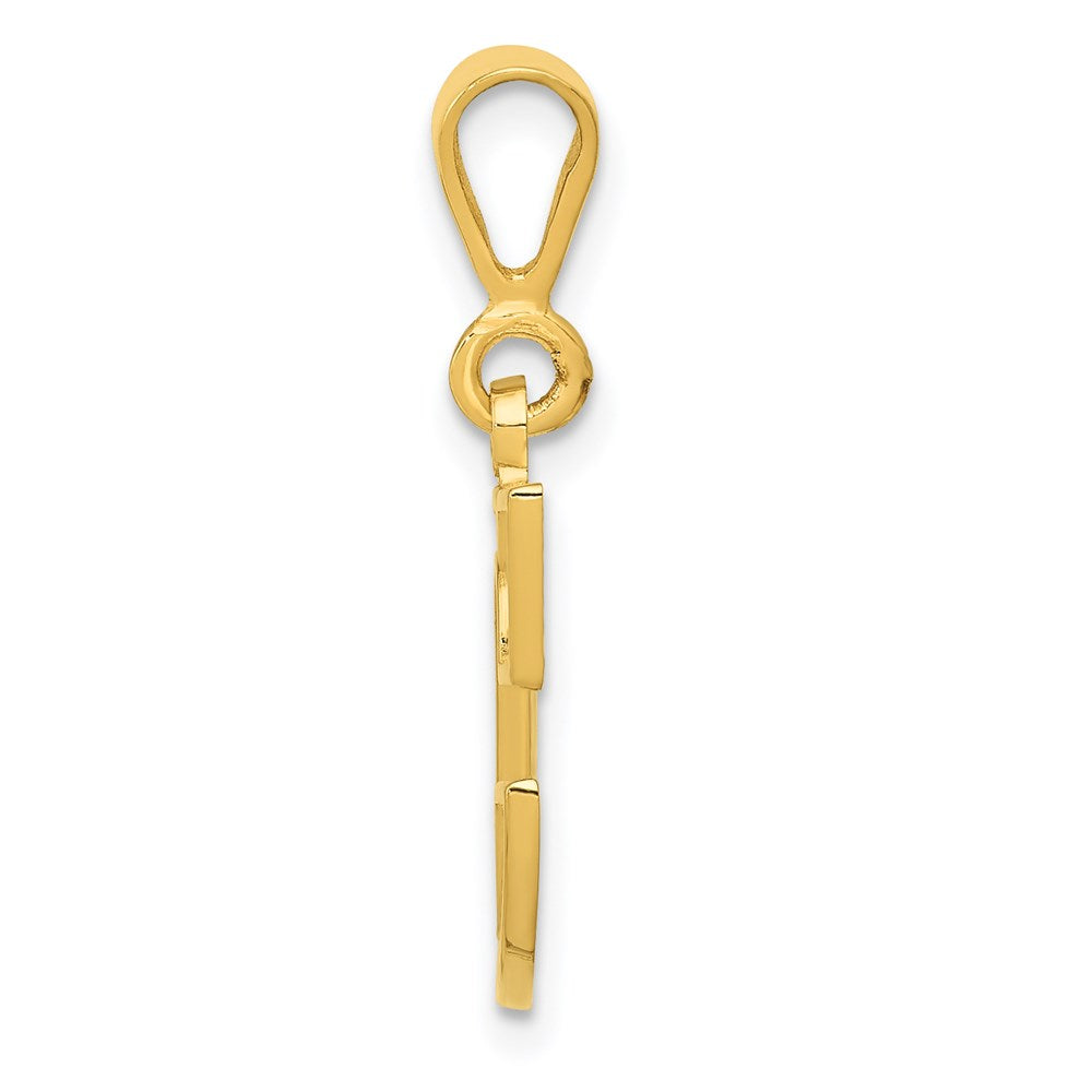 Million Charms 14K Yellow Gold Themed Alphabet Letter Initial C Charm