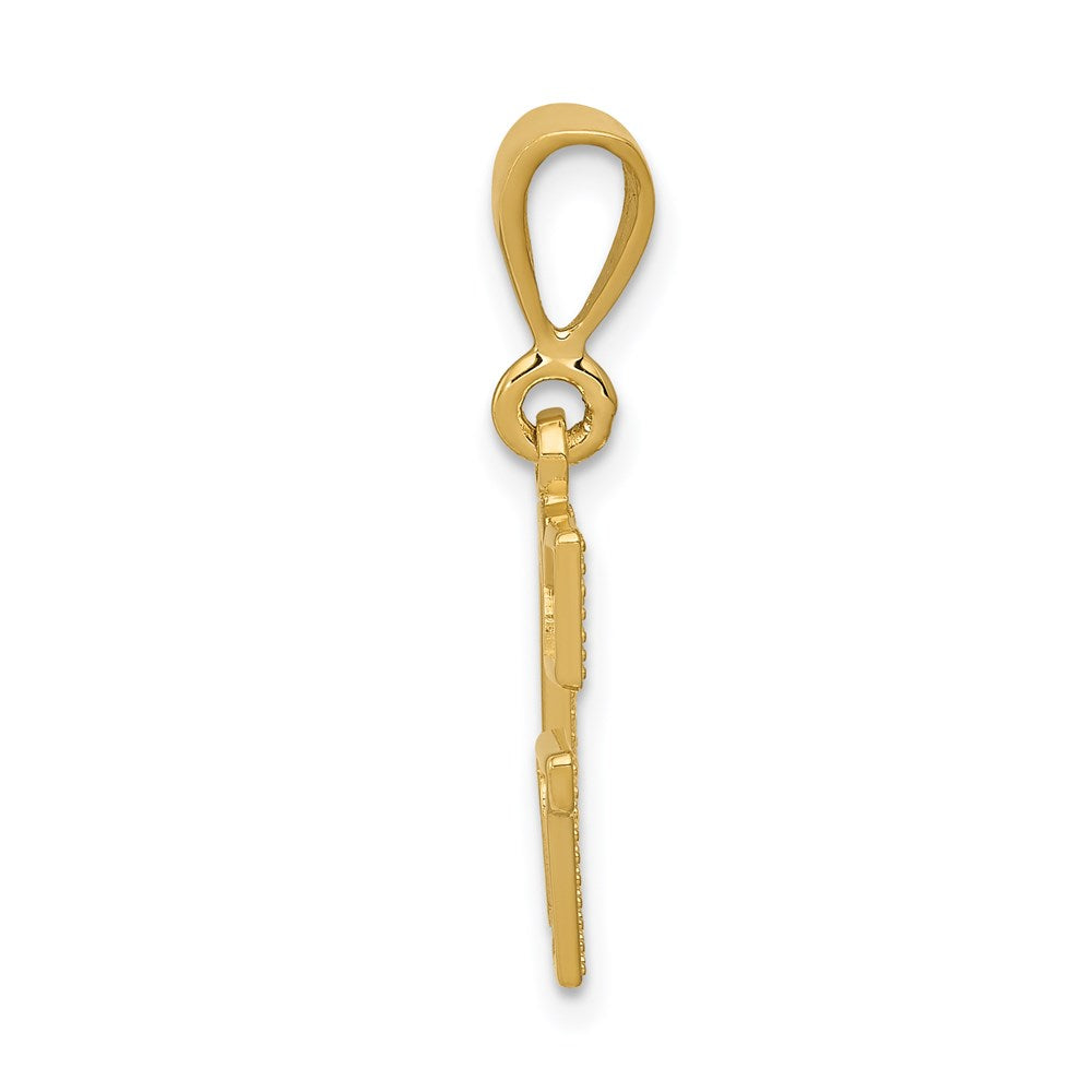 Million Charms 14K Yellow Gold Themed Alphabet Letter Initial G Charm