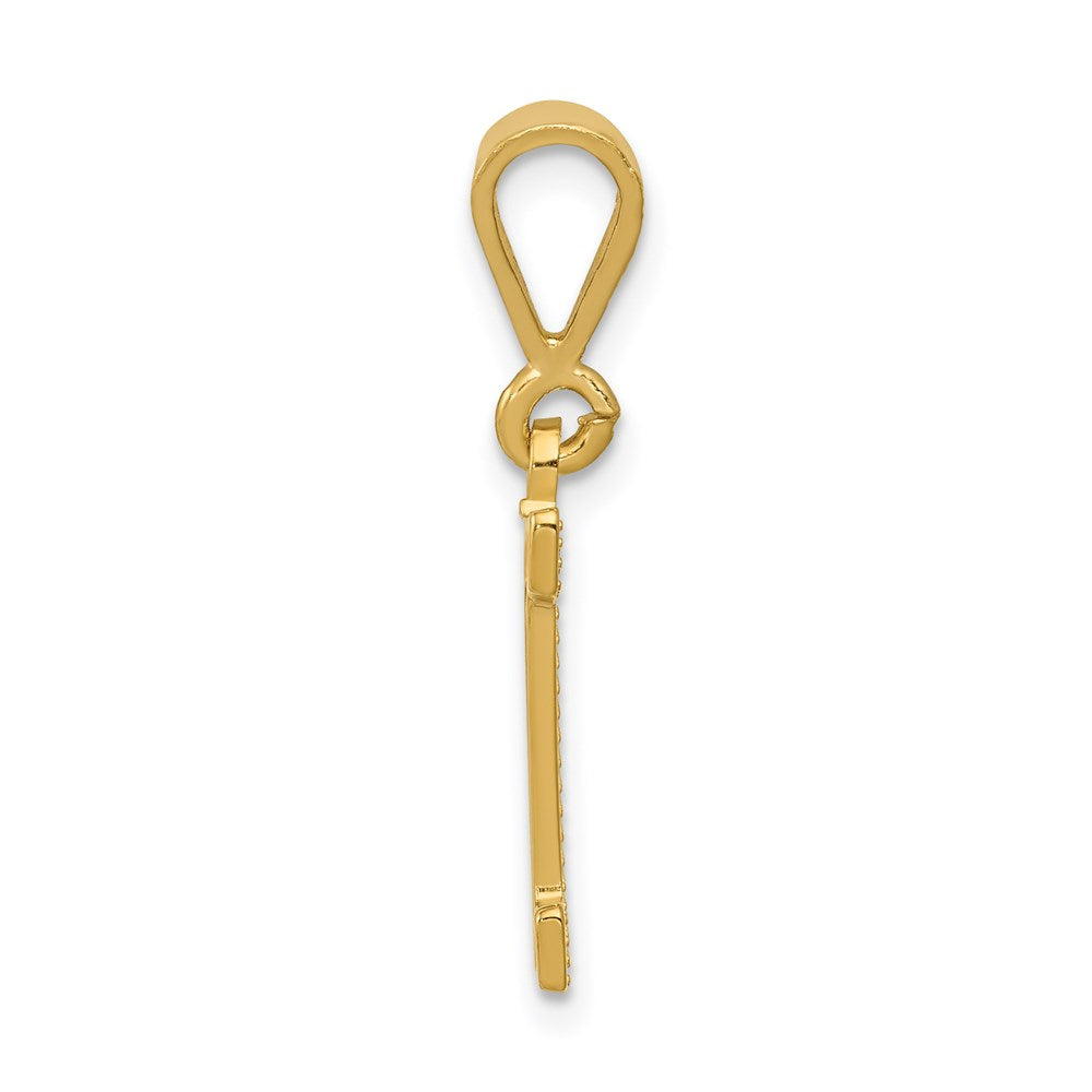 Million Charms 14K Yellow Gold Themed Alphabet Letter Initial I Charm