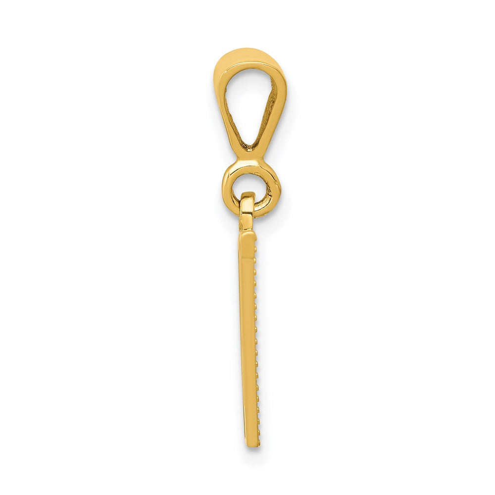 Million Charms 14K Yellow Gold Themed Alphabet Letter Initial V Charm