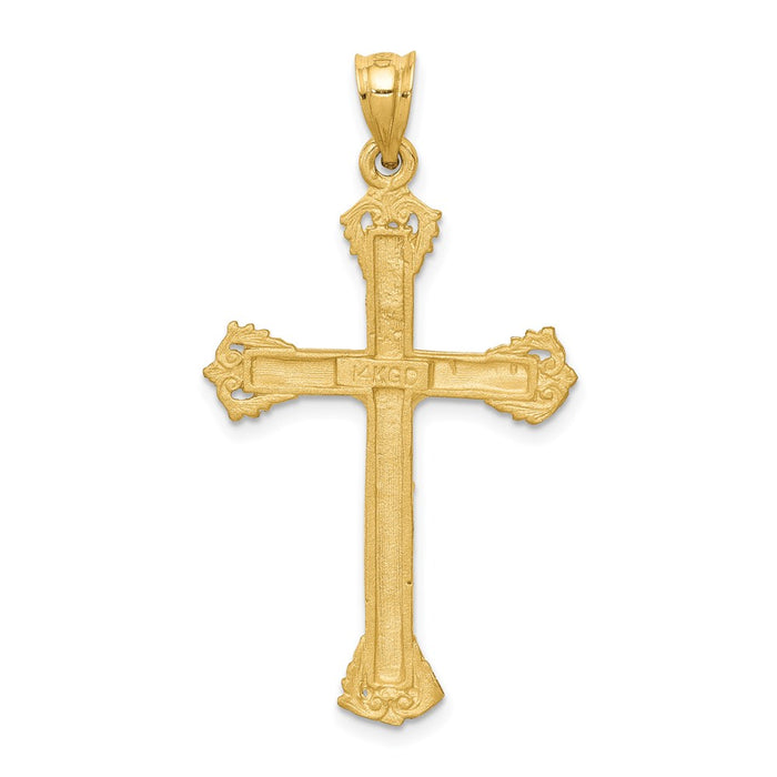 Million Charms 14K Yellow Gold Themed Relgious Crucifix Charm