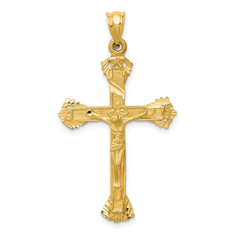 Million Charms 14K Yellow Gold Themed Relgious Crucifix Charm