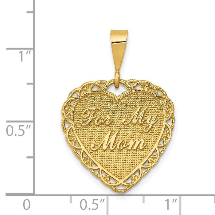 Million Charms 14K Yellow Gold Themed For My Mom Charm