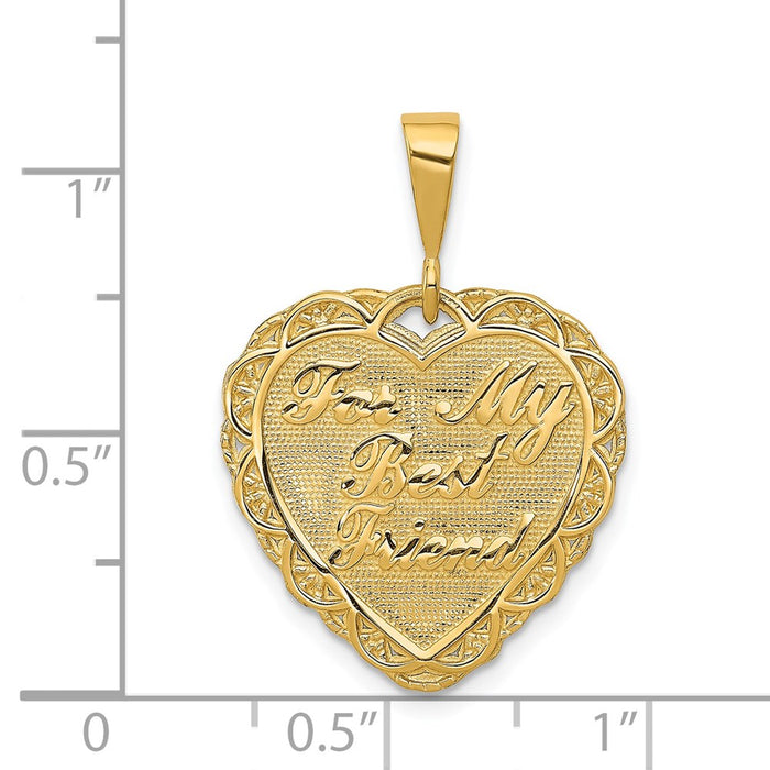 Million Charms 14K Yellow Gold Themed For My Best Friend Charm