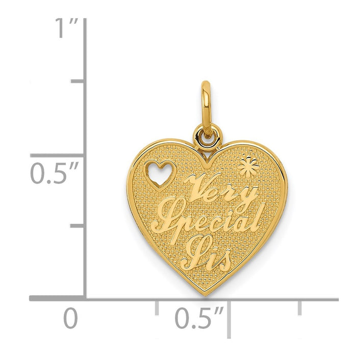 Million Charms 14K Yellow Gold Themed Very Special Sister Charm