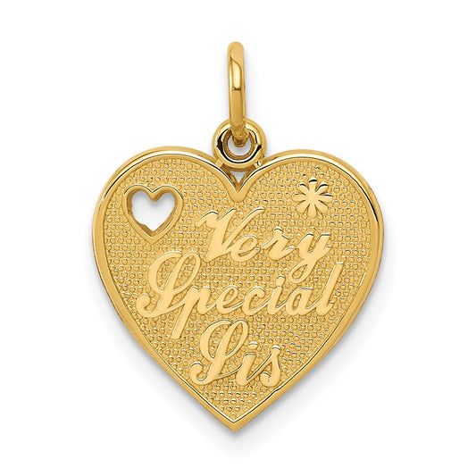 Million Charms 14K Yellow Gold Themed Very Special Sister Charm
