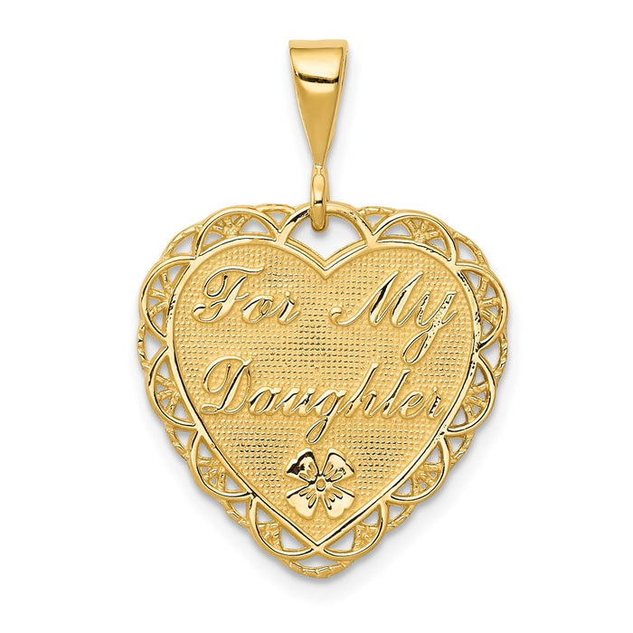 Million Charms 14K Yellow Gold Themed For My Daughter Charm