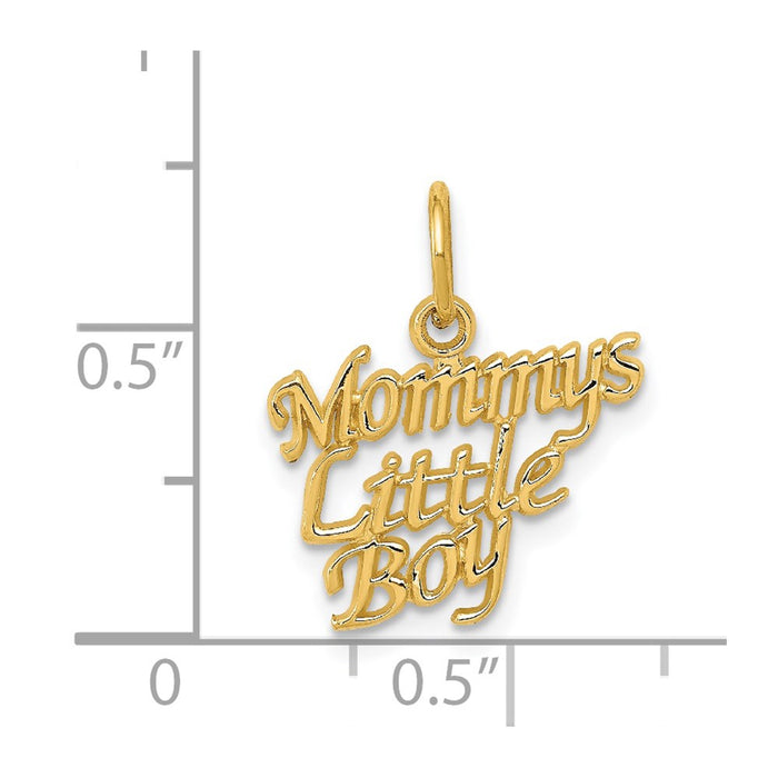 Million Charms 14K Yellow Gold Themed Mommys Little Boy Charm