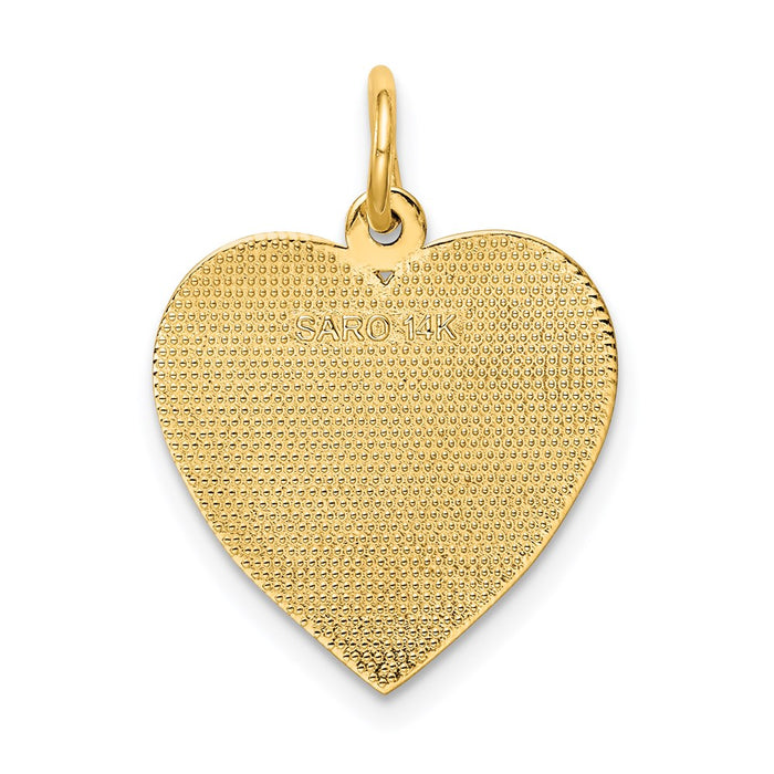 Million Charms 14K Yellow Gold Themed Grandma Heart Charm