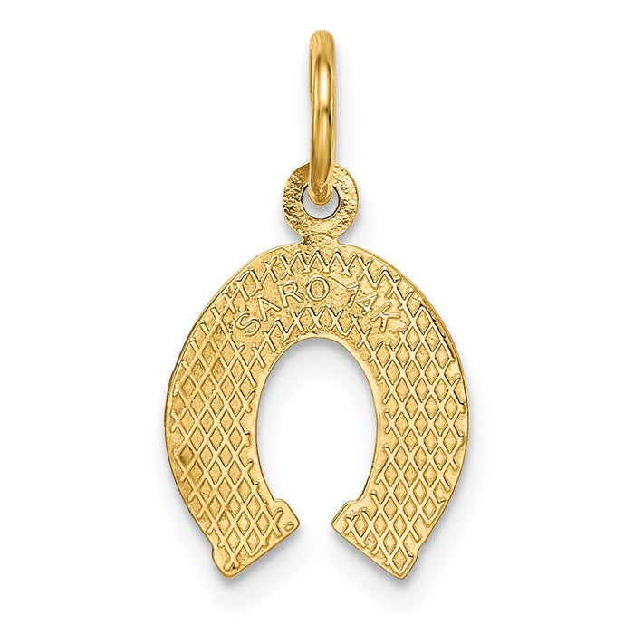 Million Charms 14K Yellow Gold Themed Horseshoe Charm