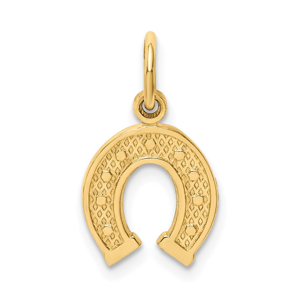 Million Charms 14K Yellow Gold Themed Horseshoe Charm