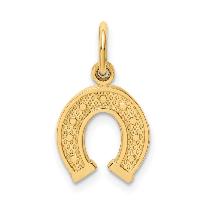 Million Charms 14K Yellow Gold Themed Horseshoe Charm