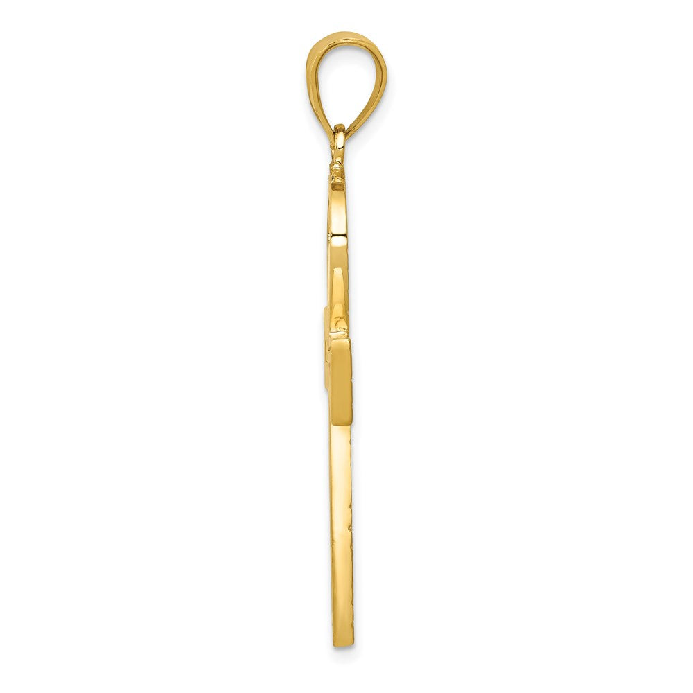 Million Charms 14K Yellow Gold Themed Ankh Relgious Cross Pendant