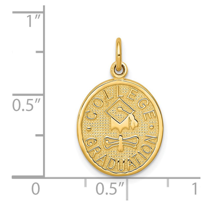 Million Charms 14K Yellow Gold Themed College Graduation Charm