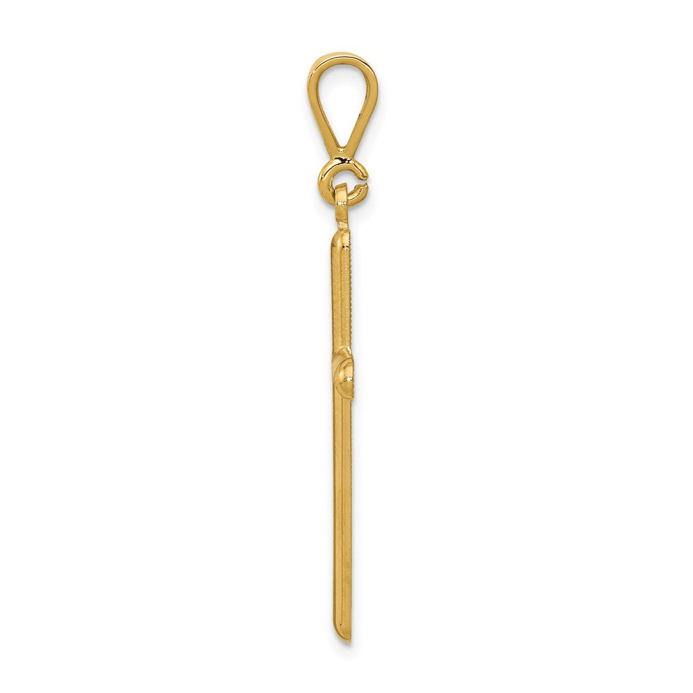 Million Charms 14K Yellow Gold Themed Relgious Cross Pendant