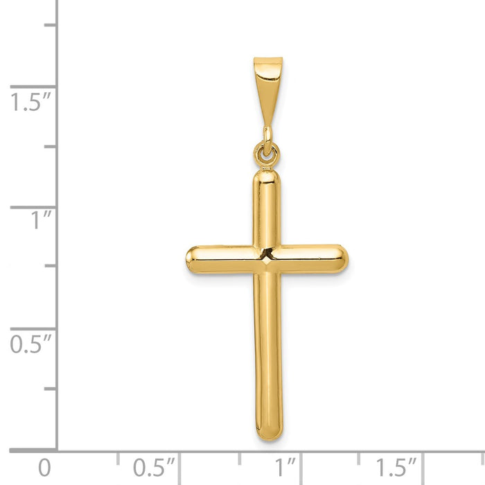 Million Charms 14K Yellow Gold Themed Relgious Cross Pendant