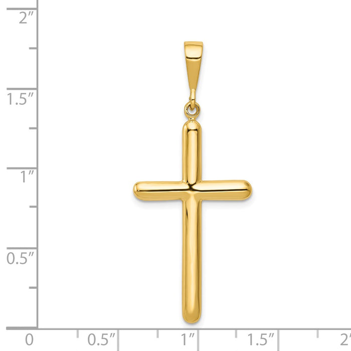 Million Charms 14K Yellow Gold Themed Relgious Cross Pendant