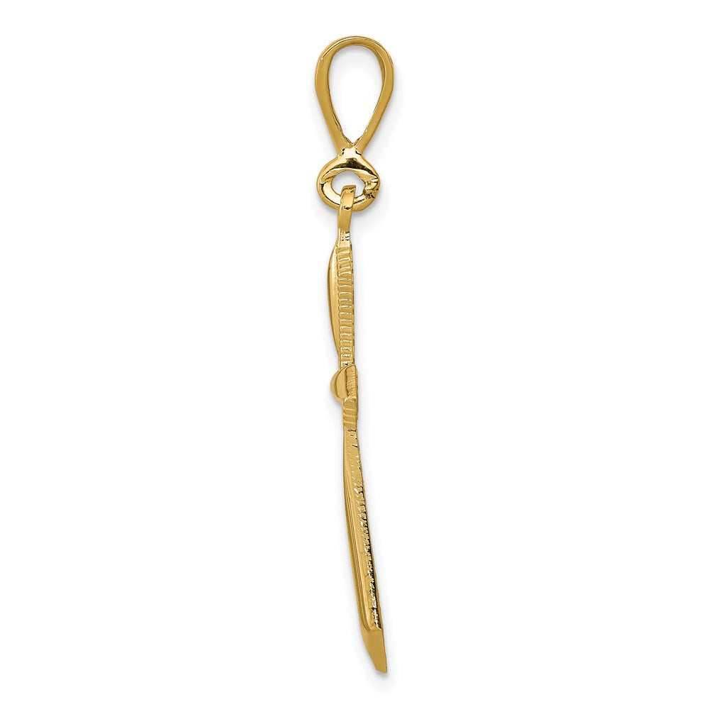 Million Charms 14K Yellow Gold Themed Passion Relgious Cross Pendant