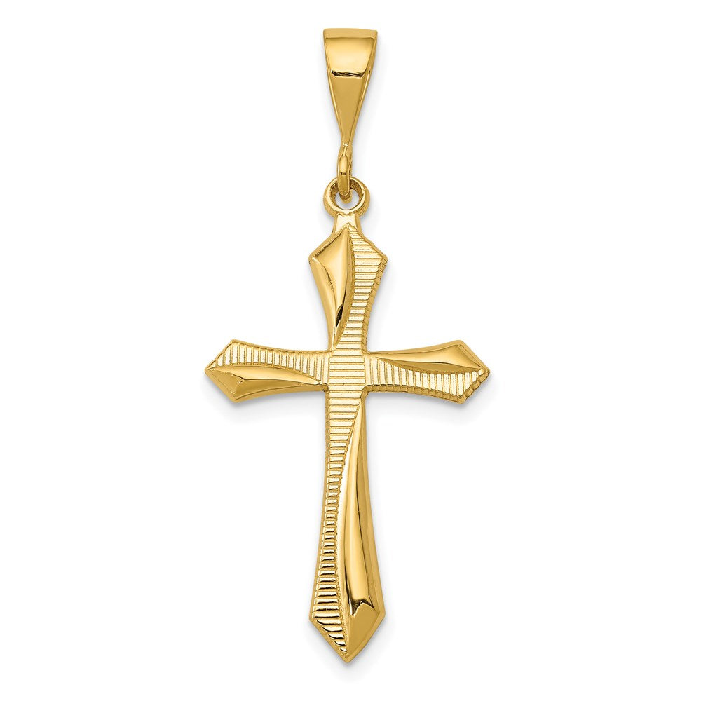 Million Charms 14K Yellow Gold Themed Passion Relgious Cross Pendant