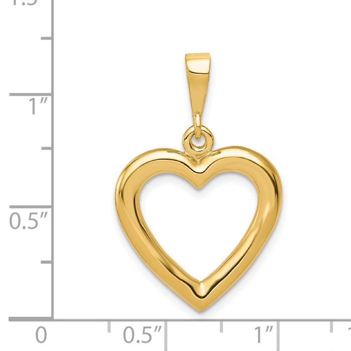 Million Charms 14K Yellow Gold Themed Polished Heart Pendant