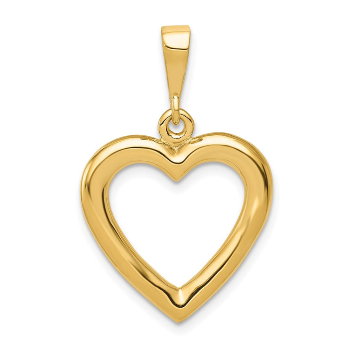 Million Charms 14K Yellow Gold Themed Polished Heart Pendant