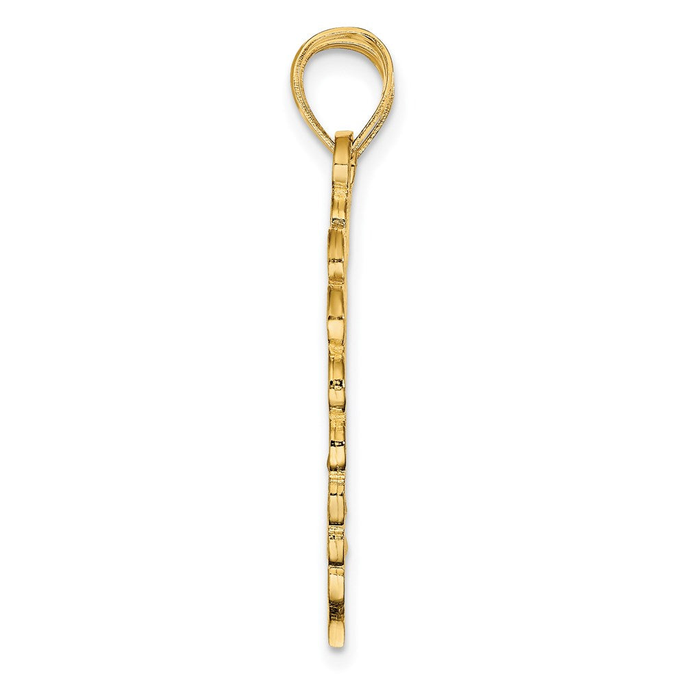 Million Charms 14K Yellow Gold Themed Polished Best Friend 2 Piece Break-Apart Heart Charm