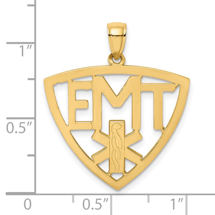 Million Charms 14K Yellow Gold Themed Emergency Medical Technician Charm