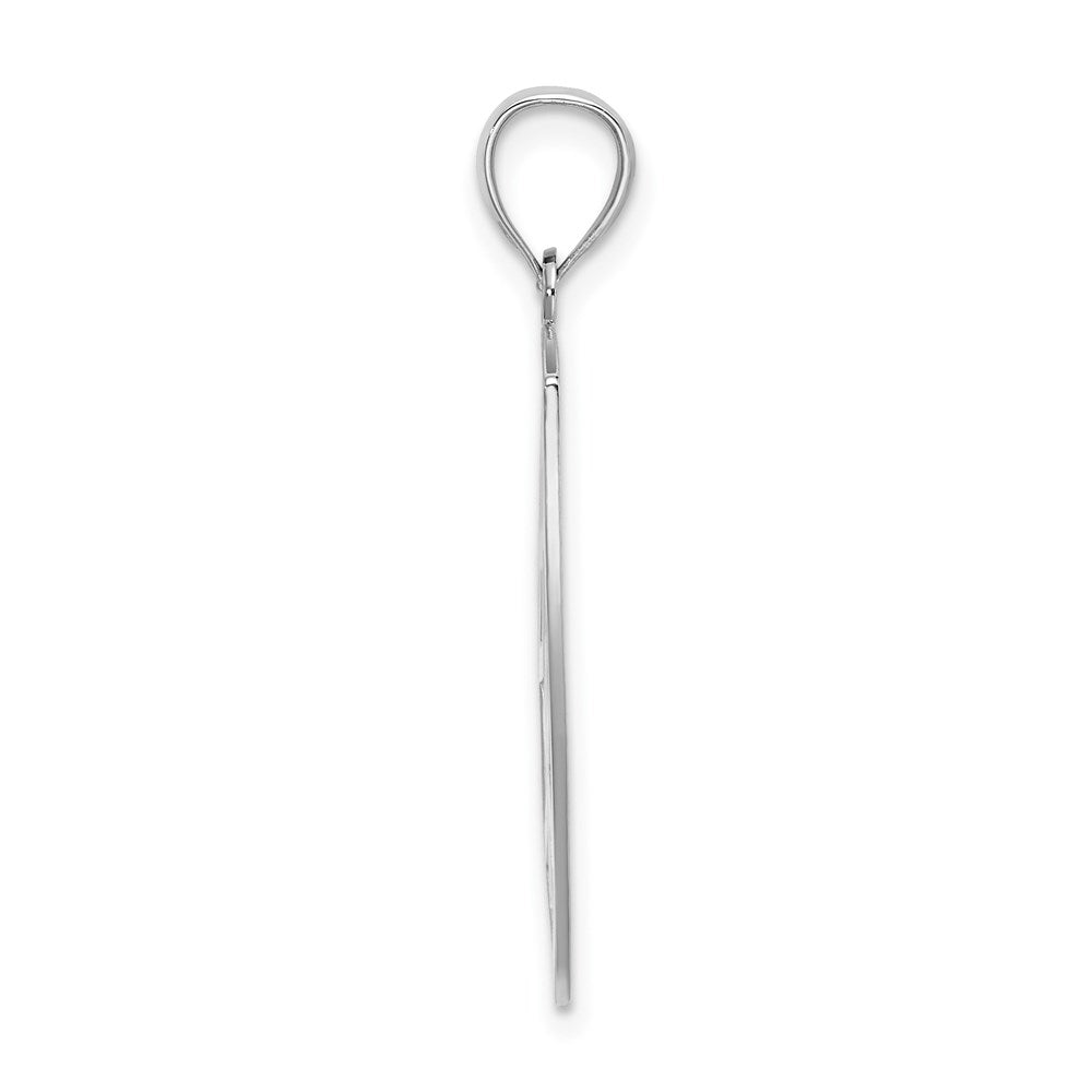 Million Charms 14K White Gold Themed Polished & Cut-Out Emt Charm