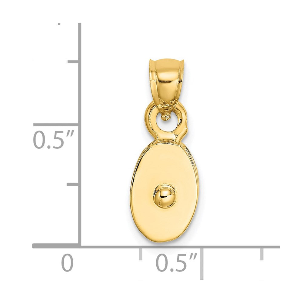 Million Charms 14K Yellow Gold Themed Polished 3-Dimensional Moveable Pulley Charm