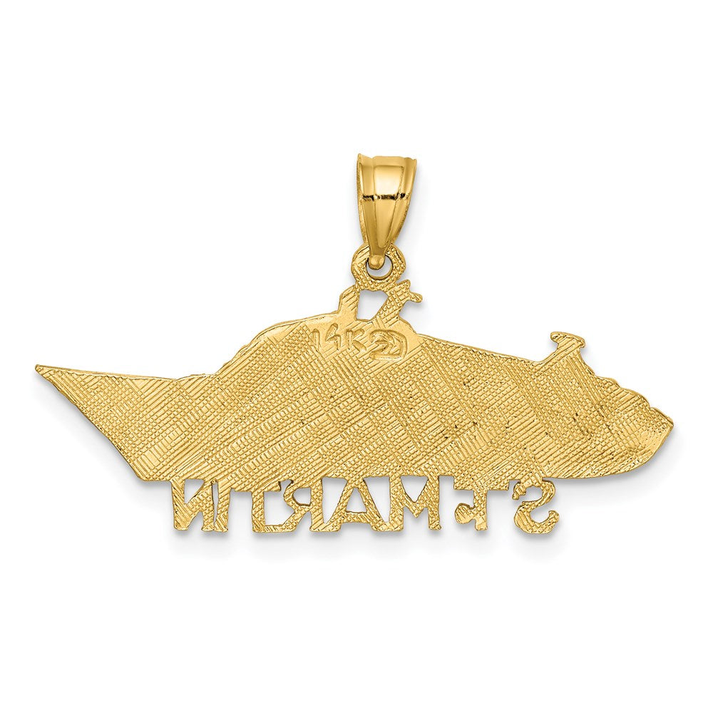 Million Charms 14K Yellow Gold Themed Solid Polished Religious Saint Martin Cruise Ship Charm