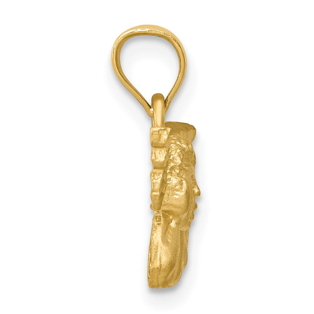 Million Charms 14K Yellow Gold Themed Satin & Diamond-Cut Angel Charm