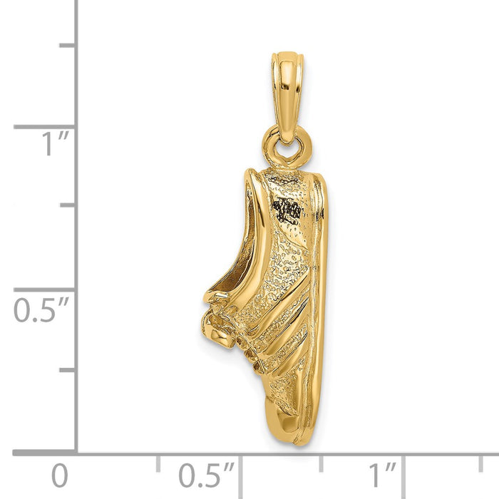 Million Charms 14K Yellow Gold Themed Polished Track Shoe Charm