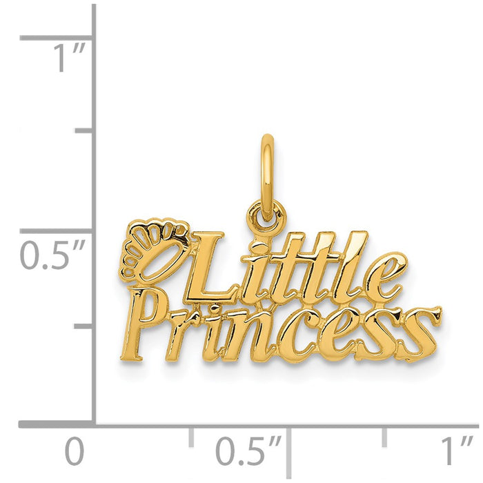 Million Charms 14K Yellow Gold Themed Little Princess Charm