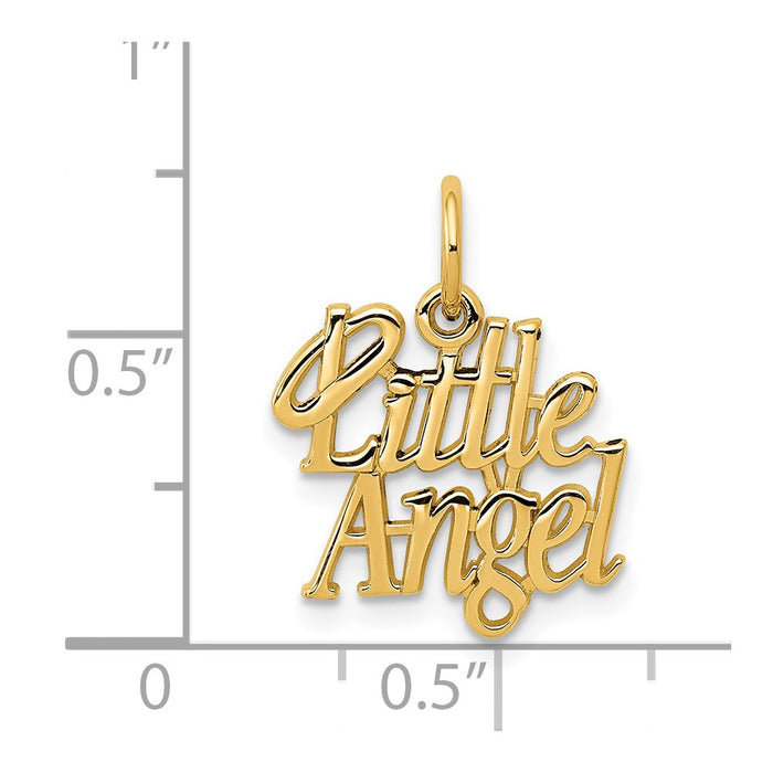 Million Charms 14K Yellow Gold Themed Little Angel Charm