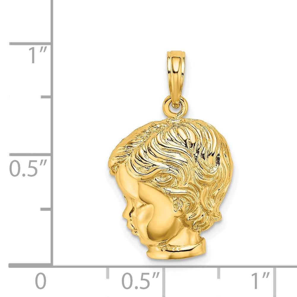 Million Charms 14K Yellow Gold Themed Boy Head Charm
