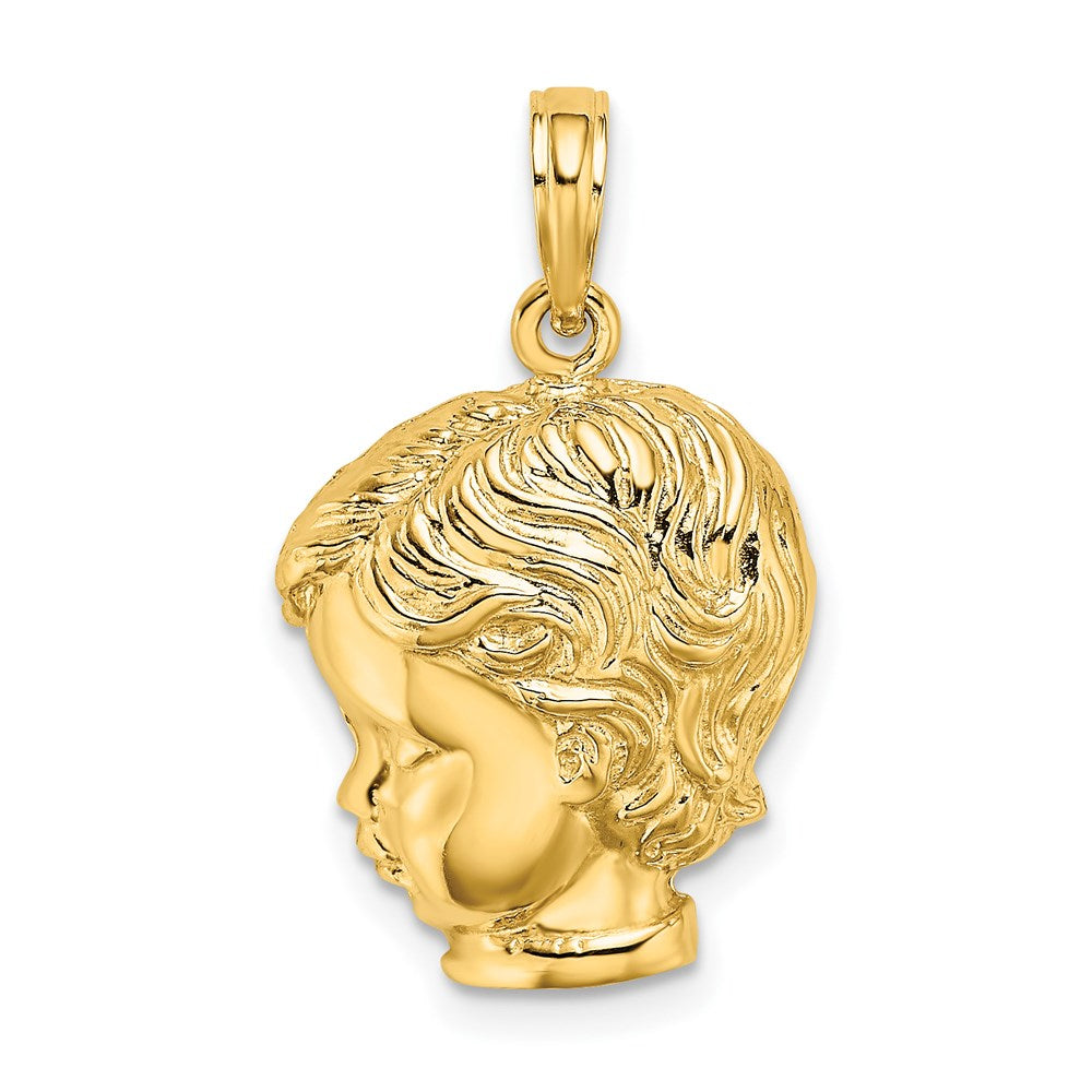 Million Charms 14K Yellow Gold Themed Boy Head Charm