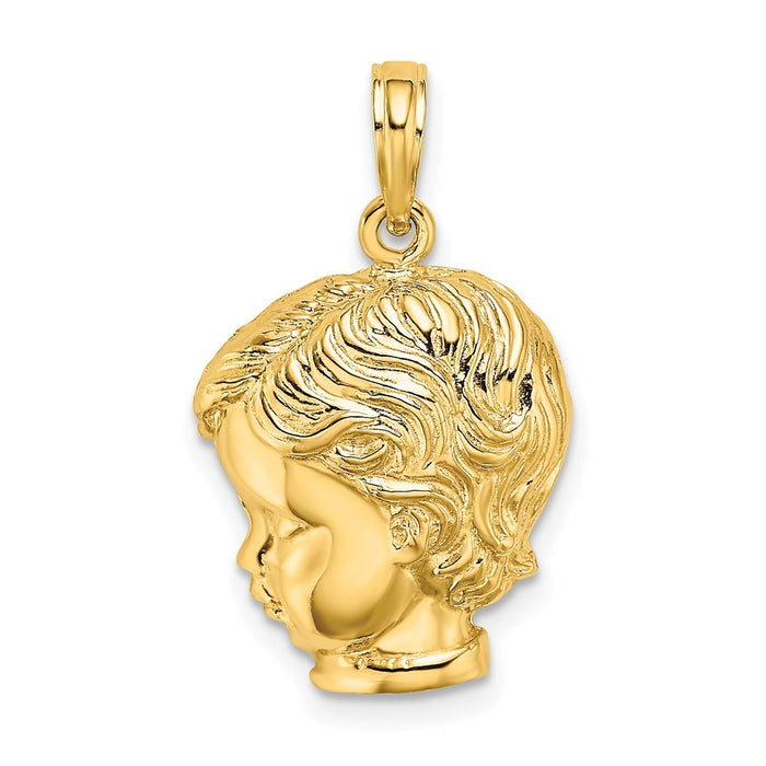 Million Charms 14K Yellow Gold Themed Boy Head Charm