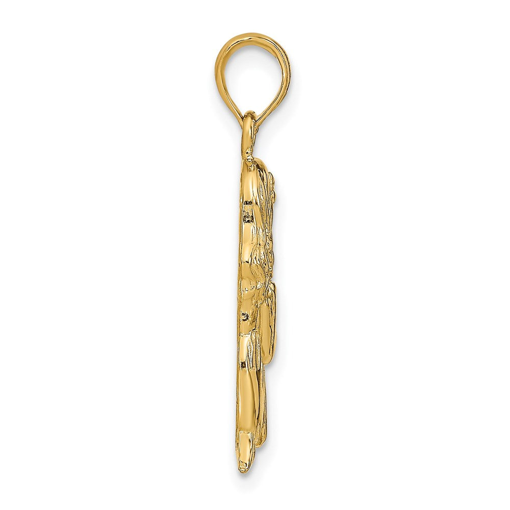Million Charms 14K Yellow Gold Themed Praying Girl Pendant
