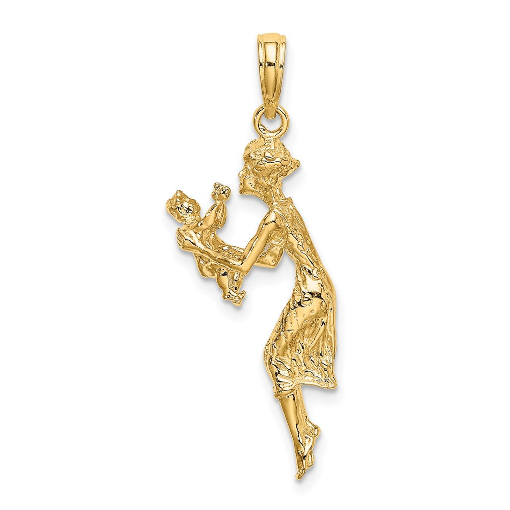 Million Charms 14K Yellow Gold Themed Mother & Baby Charm