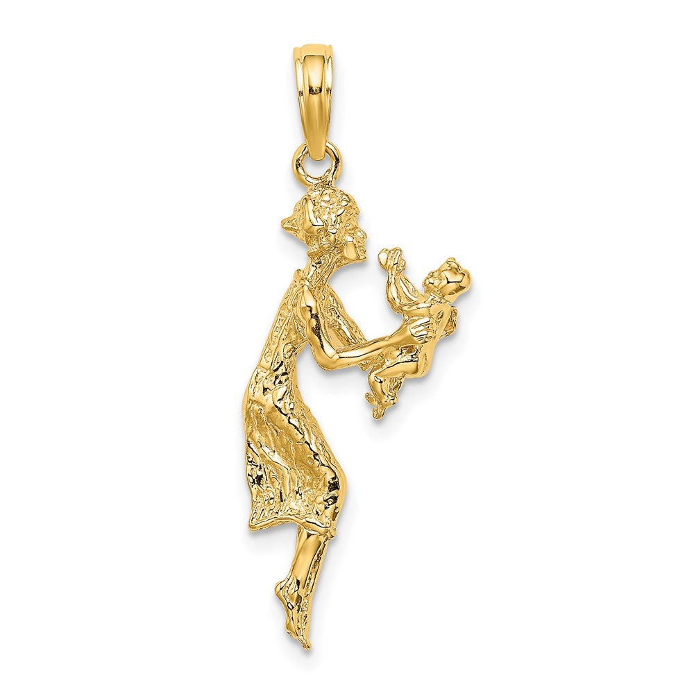 Million Charms 14K Yellow Gold Themed Mother & Baby Charm