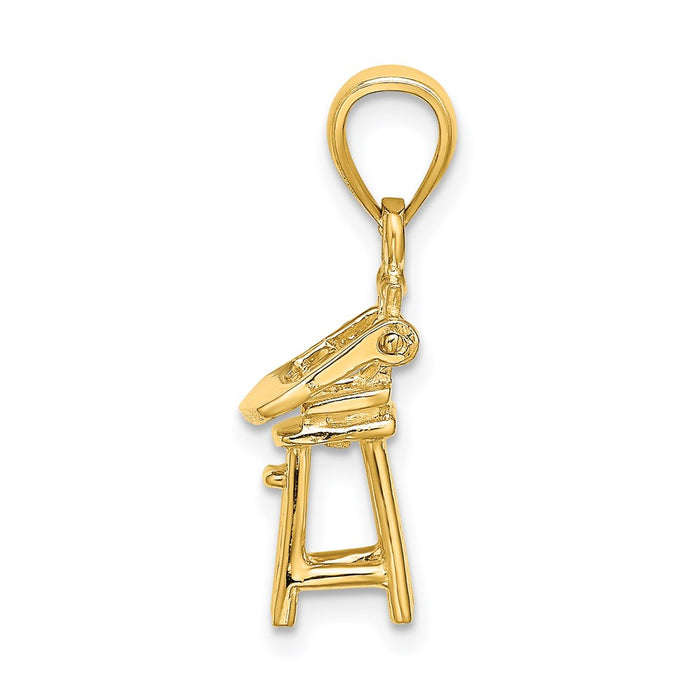 Million Charms 14K Yellow Gold Themed Baby Highchair Charm