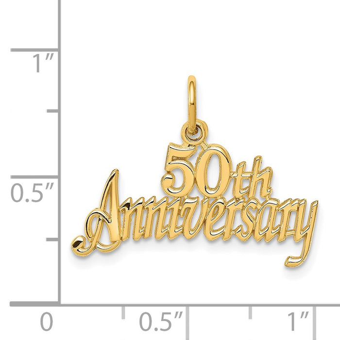 Million Charms 14K Yellow Gold Themed 50Th Anniversary Milestone Charm